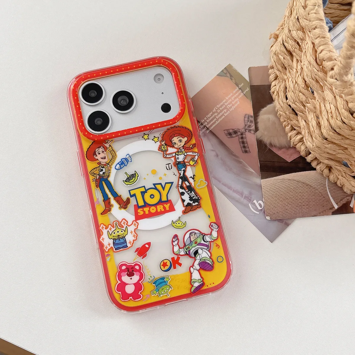 Toy Story Water Slide Game Phone Case with Beaded Strap for iPhone 17 16 15 14 13 Pro Max — MagSafe